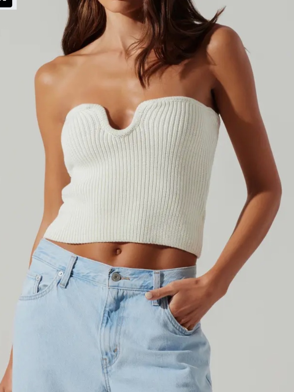 ASTR Cream Knit Camisole Top